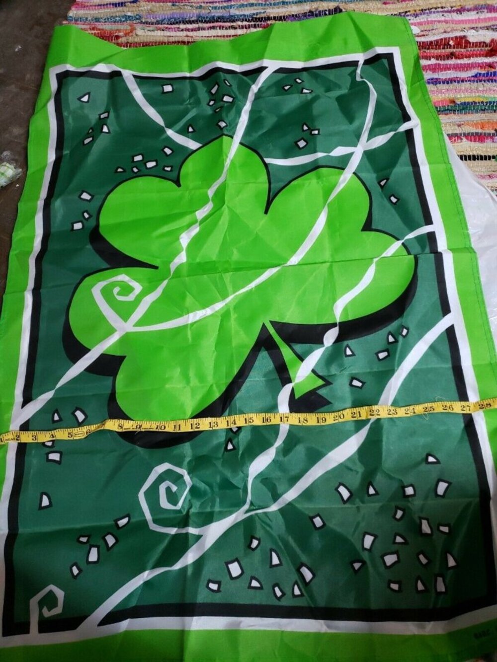 Lucky Clover St. Patrick's Day House Flag Shamrock 29" X 42" St. Paddy's
